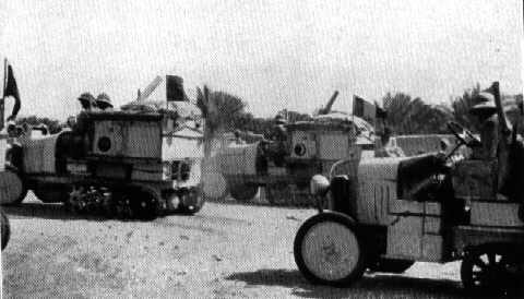 The tracked Citroën vehicles used for the expedition